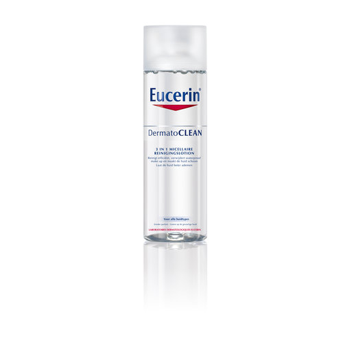 Eucerin DermatoCLEAN 3 in 1 Micellaire Reinigingslotion verwijdert make-up en laat de huid gemakkelijker ademen_200ml