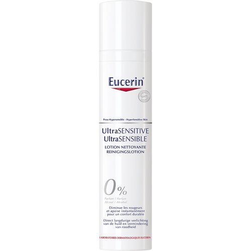 Eucerin UltraSENSITIVE reinigingslotion kalmeert en verzacht de hypergevoelige branderige huid_100ml