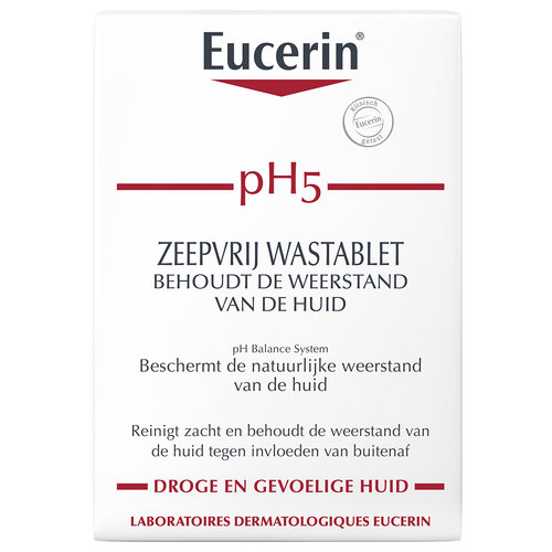 Eucerin pH5 Zeepvrij Wastablet behoudt de weerstand van de huid