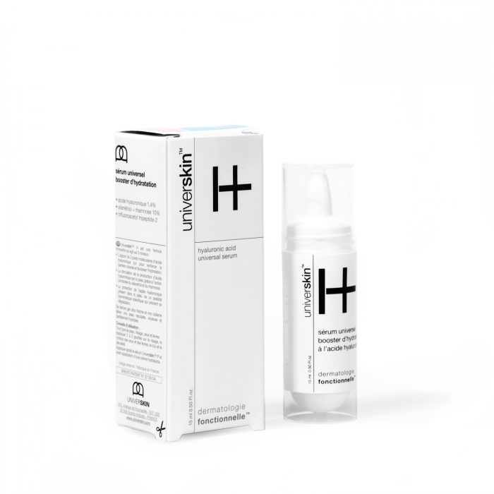 Universkin Hyaluronzuur zuiver H een universeel hydraterend skinbooster serum