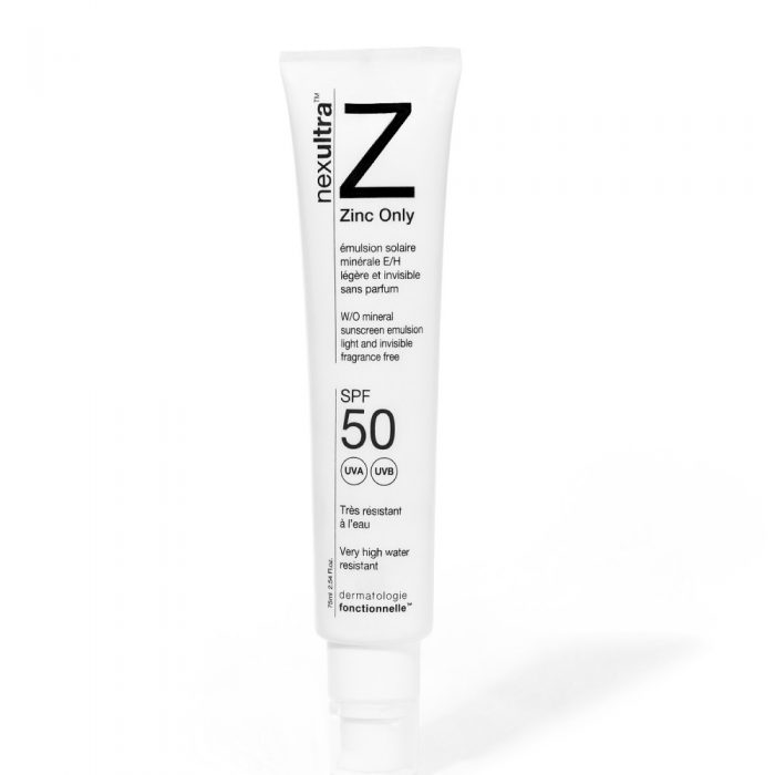 Universkin Nexultra Z zonnebrandcrème met zinkoxide voor de gevoelige en de acnegevoelige huid