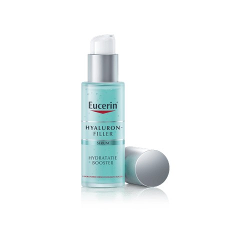 Eucerin Hyaluron-Filler Serum een hydraterende en verfrissende gel die de huid onmiddellijk een hydraterende boost geeft