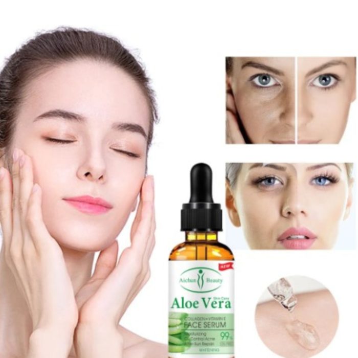 Aloe vera bleek serum met vitamine E en collageen - Afbeelding 2