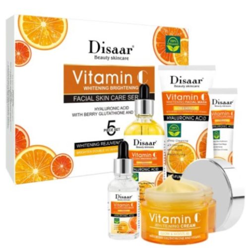 Vitamine C huidverzorging set - Serum; oogcrème; crème; toner en gezichtsreiniging