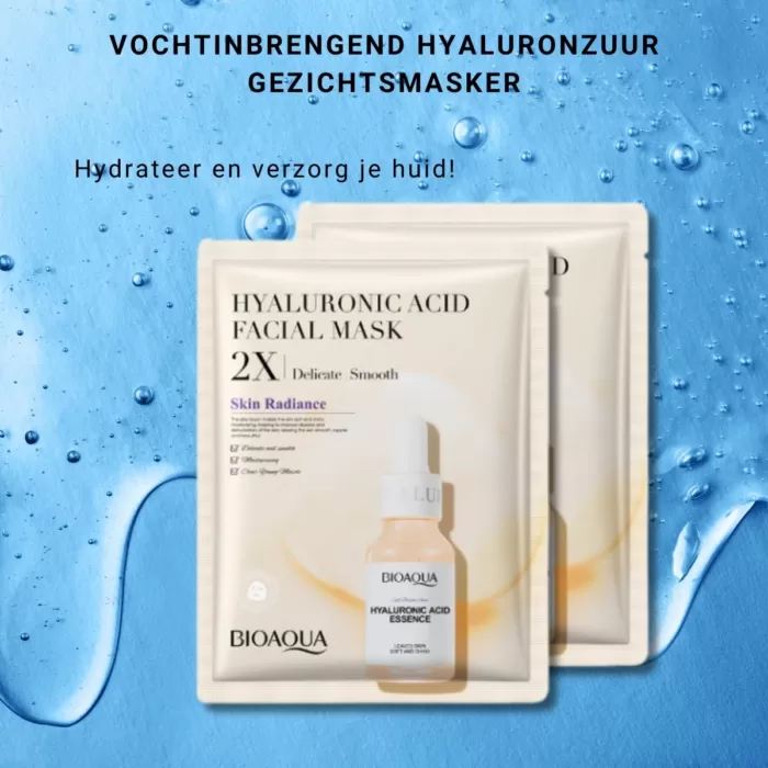 Hyaluronzuur gezichtsmasker delicaat glad detail foto 1