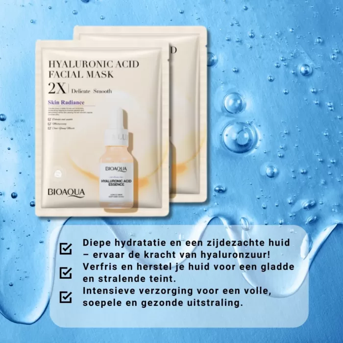 Hyaluronzuur gezichtsmasker delicaat glad detail foto 2